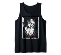 Horror Anime Goth Girl Oni Máscara Espeluznante Japonés Terror Manga Camiseta sin Mangas