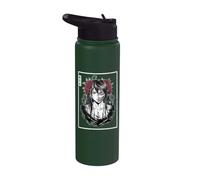 Horror Anime Goth Girl Oni Máscara espeluznante Japonés Terror Manga Stainless Steel Insulated Water Bottle