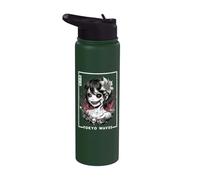 Horror Anime Goth Girl Oni Máscara espeluznante Japonés Terror Manga Stainless Steel Insulated Water Bottle