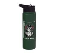 Horror Anime Goth Girl Oni Máscara espeluznante Japonés Terror Manga Stainless Steel Insulated Water Bottle