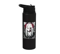 Horror Anime Goth Girl Oni Máscara espeluznante Japonés Terror Manga Stainless Steel Insulated Water Bottle