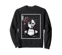 Horror Anime Goth Girl Oni Máscara Espeluznante Japonés Terror Manga Sudadera