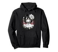 Horror Anime Goth Girl Oni Máscara Espeluznante Japonés Terror Manga Sudadera con Capucha