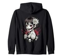 Horror Anime Goth Girl Oni Máscara Espeluznante Japonés Terror Manga Sudadera con Capucha