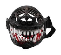 Horror Dog Muzzle Scary with Teeth Reusable Latex Puppy Face Cover Mouth Gu