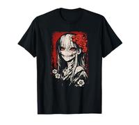 Horror Espeluznante japonés Anime Chica Kawaii gótico Miedo Otaku Camiseta