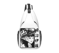 Horror Face Tomie Junji Ito Manga Sling Chest Bag Uzumaki Crossbody Shoulder Backpack para Hombres Mochila de Viaje y Senderismo