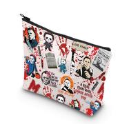 Horror Movie Horror Characters A Real Man Will Chase After You Makeup Bag Funny Halloween Scary Halloween Movie Gift (A Real Man Bag UK)
