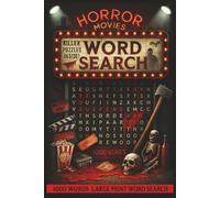 Horror Movie Word Search: Scary Puzzles for Adults, Large print Horror puzzle book