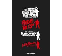 Horror movies Mix Notebook: College Ruled Lined Blank Notebook Journal Notepad