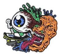 Horror ojo de diablo insignia para ropa mochilas