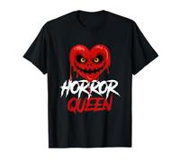 Horror Queen Zombie Heart Película de Terror Fan Girls Movie Night Camiseta