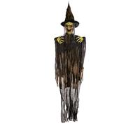 Horror-Shop Espeluznante Bruja del Bosque con Movimiento, Sonido Y Ojos Luminosos 153cm