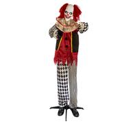 Horror-Shop Payaso De Terror Demoníaco como Animatronic De Halloween 170cm