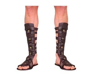 Horror-Shop Sandalias Romanas con Tiras Y Espinilleras