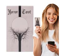 Horror Tarot Deck - Portable Oracle Cards, Psychological Cards with Dettailed Ilustrations, Deck with Engaging Design, Board Game, Card Set for Gaining Insight into Future and Past Events