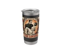 Horror The Lovers Tarot Card Funny Frankenstein And Bride Vaso térmico de acero inoxidable de doble pared