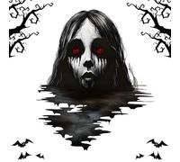 Horror Wall Sticker - Cracking Decal fo | stickers | 3D Ghost Window Patches | Realistic Removable door Clings, Decorations for Living Room Bedroom Window Floor Haunted House Restr