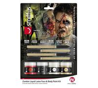 Horror Zombie Látex Líquido Kit Especial Fx Halloween Terror Maquillaje Disfraz
