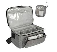 Horsande Bolsa medicinal grande vacía, bolsa de primeros auxilios con bolsillo interior extraíble y correa para el hombro, de nailon, organizador de medicamentos para viajes, camping, familia