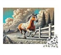 Horse 1000Pc Puzzle for Adults Kids Spotted Horse on Path Fun Present Activity for Home Age 12 Years Up 38x26cm 1000pcs