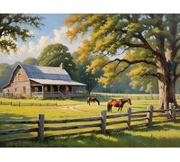 Horse 1200 Piece Jigsaw Puzzles for Adults, Colourful, Challenging & Brainteasing Adult Puzzles 1200 Pieces Villa Garden, Fun jigsaws for The Whole Family 30x20 Inch