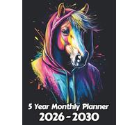 Horse 5 Year Monthly Planner: Large 60 Month Sunday to Saturday Calendar | Gift For People Who Love Equestrian, Countryside Lovers | Ideal for ... and Busy Individuals | 8.5 x 11 Inches | v1