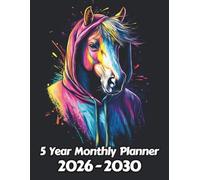 Horse 5 Year Monthly Planner: Large 60 Month Sunday to Saturday Calendar | Gift For People Who Love Equestrian, Countryside Lovers | Ideal for ... and Busy Individuals | 8.5 x 11 Inches | v1