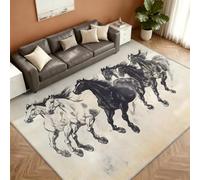 Horse Alfombra 120x180cm, Horse Racing Alfombras for Living Room