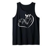 Horse and Dog - Camiseta para Hombre y Mujer, diseño de Caballo Camiseta sin Mangas