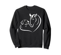 Horse and Dog - Camiseta para Hombre y Mujer, diseño de Caballo Sudadera