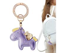 Horse Bag Charm,Good Luck Auspicious Fashion Accessories - Chinese Leather Keychain Horse Decor | for Purse Backpack Car Office Travel Holiday Spring Festival Adults Kids Girls Boys