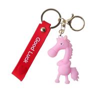Horse Bag Charm - Lunar Horse Keychain | Sports Bag Animal Pendant | Handbags Decorative Horses Charm | For Friends Colleagues Fans Birthday Festival Home Travel New Year Collection Accessory, rosa