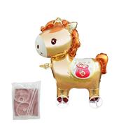 Horse Balloons - Inflatable Cartoon Decor | Large Size Balloon with Moving Wheels, Foil Material Party Accent with Cute Design, Animal Theme Decoration for Holidays