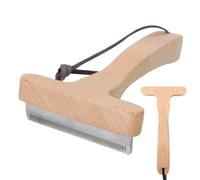 Horse Brush, Lint Shaver, Potent Detangling Tool, Robust Wood Design, Superiors Hair Removal, Advanced Ergonomic Performance, Pet Grooming for Diverse Natural Animals