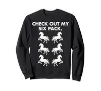 Horse Check out My 6 Pack Funny Equestrian Riding Six #25D19 Sudadera