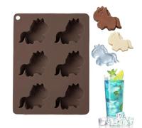Horse Chocolate Mold | 6 Cavity Epoxy Casting Tray | 10.7cm HorseS Shaped Ice Soap Baking Mold for Party Candy IceS Gummy Jelly Cake Wax Plaster Silicone Flexible