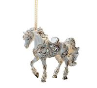 Horse Christmas Ornament - Pendant 2D Acrylic Decor | 8.2x8cm Lightweight Acrylic Christmas Horse Decorations For Holiday Home, Tabletop, Wall, Window, Girl and Women Gift