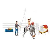 Schleich Juguete Horse Club 42443 – Entrenamiento de salto, 18 piezas, incluye jinete y entrenador