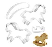 Horse Cookie Cutter - Stainless Steel Horse Shape Cookie And Pastry Mold With 3D Press Design For Cookies Fondant Biscuits And Baking Decorations, Baking Tool