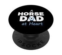 Horse Dad At Heart Paternidad Ecuestre PopSockets PopGrip Adhesivo