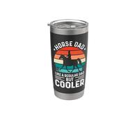 Horse Dad Like A Regular Dad But Cooler For Fathers Day Vaso térmico de acero inoxidable de doble pared