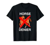 Horse Denier Funny Gen Z, desquiciado y obsceno Meme Brainrot Y2K Camiseta