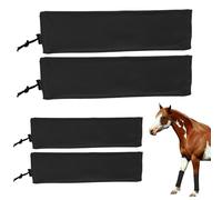 Horse Fly Boots, Breathable Equine Leggings, Shock Absorbing Horses Boots, Protective Riding Gear, Ideal for Jumping, Competition, Stable, Turnout, and Racing Use 9.69x5.12 Inches
