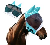 Horse Fly Mask Half Face Horse Half Face Fly Mask Protection Summer Stretch Protective Cover Breathable for Daily Turnout and Multi-Horses Barns, Soft on Skin & Breathable