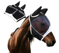 Horse Fly Mask Half Face Horse Half Face Fly Mask Protection Summer Stretch Protective Cover Breathable for Daily Turnout and Multi-Horses Barns, Soft on Skin & Breathable