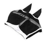 Horse Fly Masque - Fly Cover Livestock, Breathable Mesh UV with Ear Protection, Animal Half Face Control Cover Elastic Strap for Horse Cow Farm Stable All Season Protection