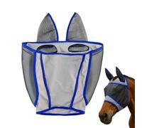Horse Fly Masque - UV Protection Mesh Face Cover, Breathable Elastic Fine Mesh Horse Head Cover with Ears, Anti Fly Insectt Mosquitoo Protection Masque for Farm Stable Barn Equestrian Sports Outdoor