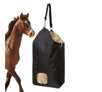 Horse Hay Bag, Equestrian Feeding Net, Oxford Cloth Feed Holder, Large Capacity Hay Carrier, Easy Refill Design, Perfect for Goat, Equestrian, Stall, Corral, Barn, Stable Use, 18.11x13.78x7.09 Inches