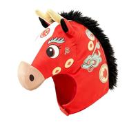 Horse Head Hat Halloween Costume - Lunar New Year 2026 Plush Headpiece, Realistic Horse Cosplay , Soft Animal Party Accessory, Festival Stage Outfit, Fun Costume Headgear | Creative Choice For Tee